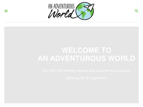 'anadventurousworld.com' screenshot