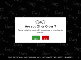 bowtiecigar.com homepage screenshot