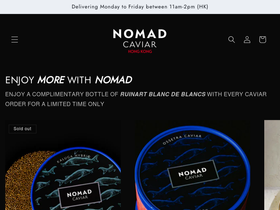 nomadcaviar.com homepage screenshot