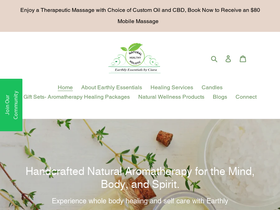 earthlyessentialsbyciara.com homepage screenshot