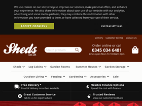 'sheds.co.uk' screenshot