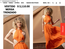 nakedboutique.com homepage screenshot
