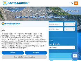 'ferriesonline.fr' screenshot