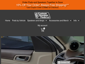 'customspeakerpods.com' screenshot