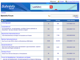'bahninfo-forum.de' screenshot