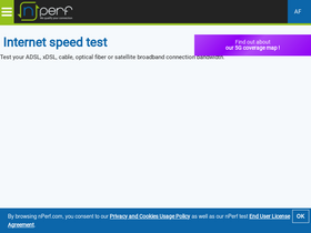 'nperf.com' screenshot