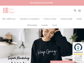 bekindbehappy.de homepage screenshot