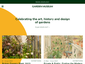 'gardenmuseum.org.uk' screenshot