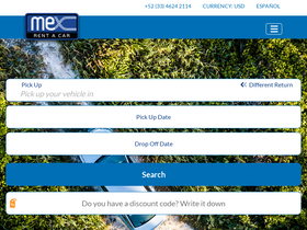 'mexrentacar.com' screenshot