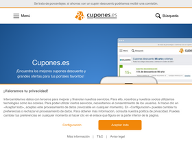 'cupones.es' screenshot