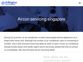 'arlingtonairconditioningheating.com' screenshot