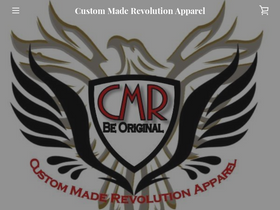 Custom Made Revolution Apparel homepage screenshot