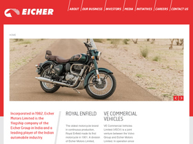'eicher.in' screenshot