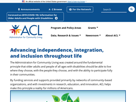 'acl.gov' screenshot