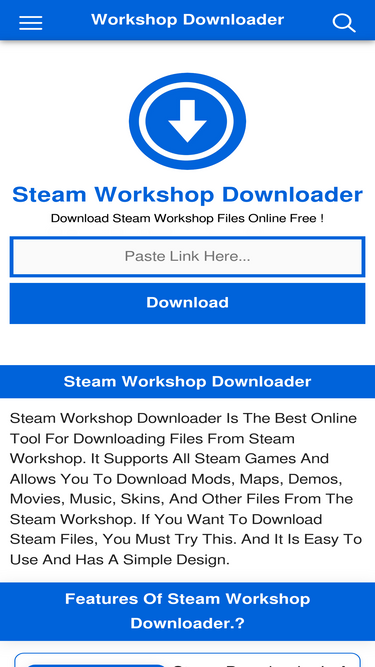 Steam Workshop Downloader IO