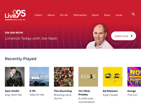 'live95fm.ie' screenshot
