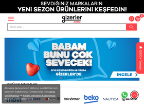 'gizerler.com' screenshot