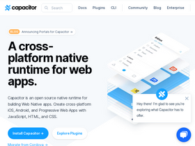 'capacitorjs.com' screenshot