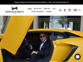 bowtiesandgents.com homepage screenshot