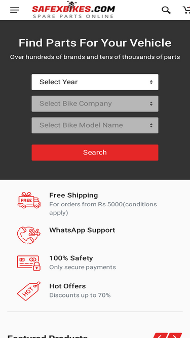 Safexbikes discount spares parts