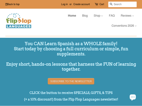 flipflopspanish.com homepage screenshot