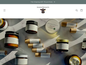 ancestralskincare.co homepage screenshot