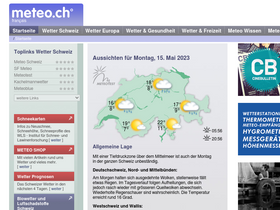 'meteo.ch' screenshot