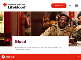 'donateblood.com.au' screenshot
