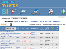 'siliconinvestor.com' screenshot