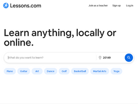 'lessons.com' screenshot