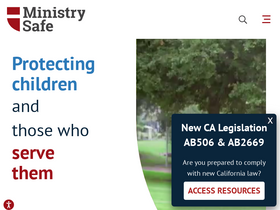 'ministrysafe.com' screenshot