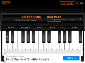 'virtualpiano.net' screenshot