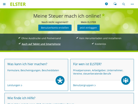 'elster.de' screenshot