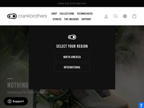 'crankbrothers.com' screenshot