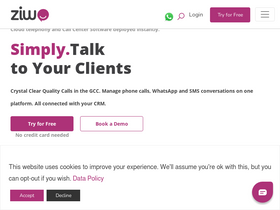 'ziwo.io' screenshot