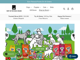 'notinthedoghouse.co.uk' screenshot