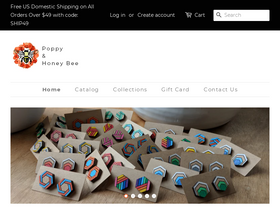 poppyandhoneybee.com homepage screenshot