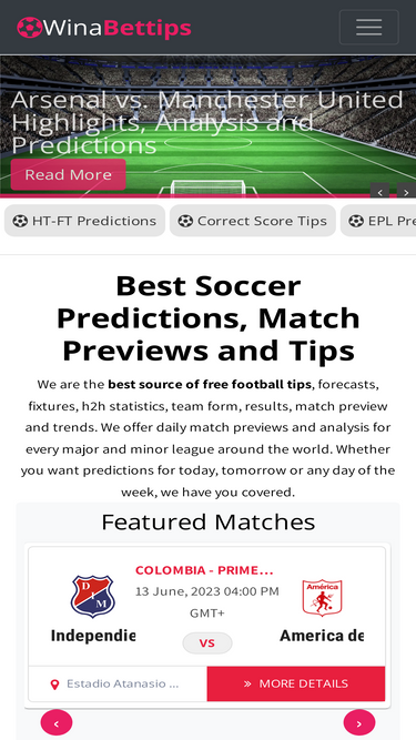 Winabettips  Best Prediction Site for Better and Faster Soccer Betting Tips