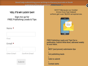 'writersrelief.com' screenshot