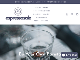 espressosale.com homepage screenshot