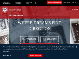 'south.edu' screenshot