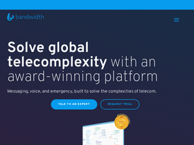 'bandwidth.com' screenshot