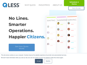 'qless.com' screenshot