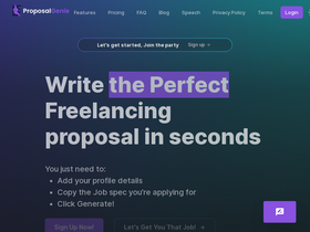 Proposal Genie - Automates personalized, effective proposal creation for freelancers and small businesses.