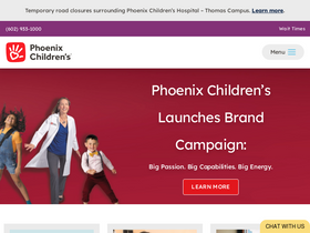'phoenixchildrens.org' screenshot