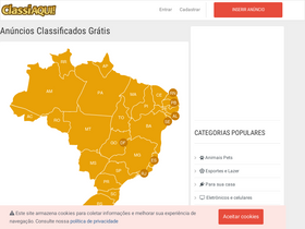 'classiaqui.com.br' screenshot