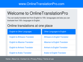 'onlinetranslationpro.com' screenshot