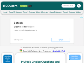 'mcqlearn.com' screenshot