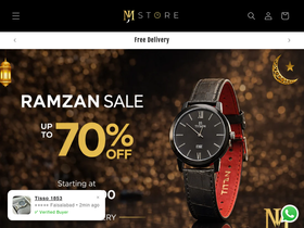 MJ Store homepage screenshot