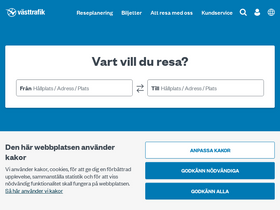 'vasttrafik.se' screenshot